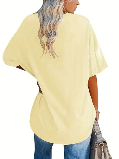 Everyday Women's Oversized Crew Neck T-shirt with Short Sleeves