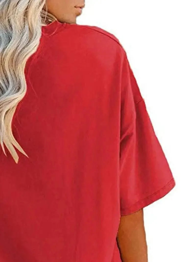 Everyday Women's Oversized Crew Neck T-shirt with Short Sleeves