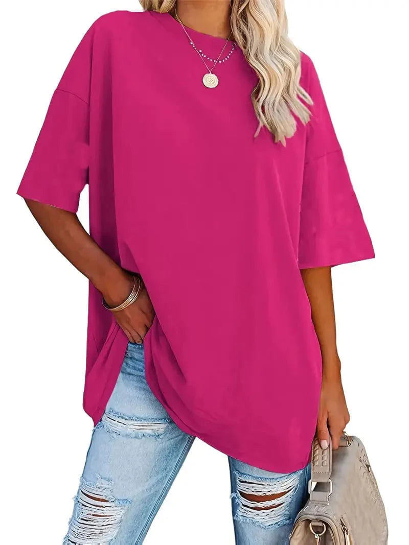 Everyday Women's Oversized Crew Neck T-shirt with Short Sleeves