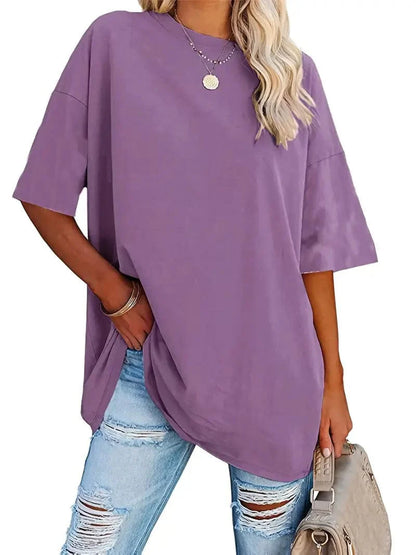 Everyday Women's Oversized Crew Neck T-shirt with Short Sleeves