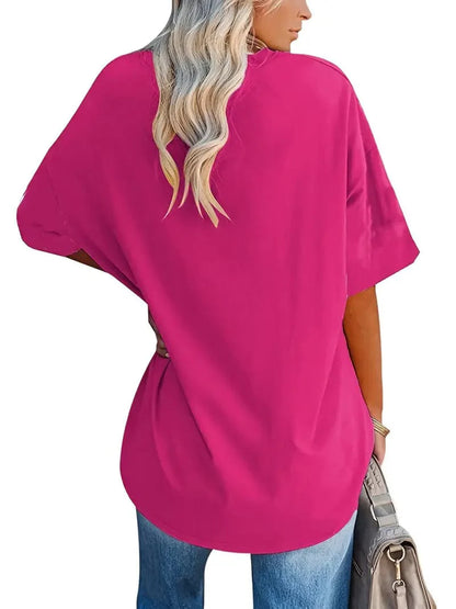 Everyday Women's Oversized Crew Neck T-shirt with Short Sleeves