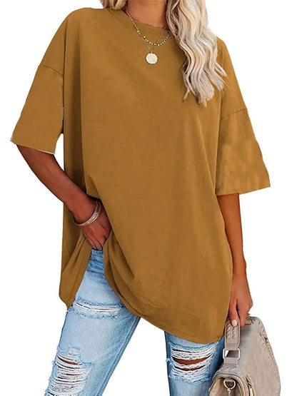 Everyday Women's Oversized Crew Neck T-shirt with Short Sleeves