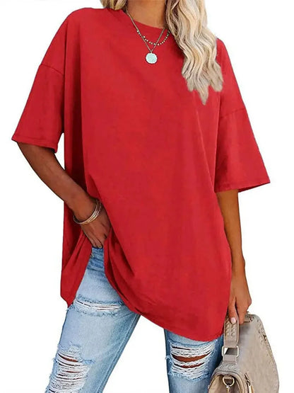 Everyday Women's Oversized Crew Neck T-shirt with Short Sleeves