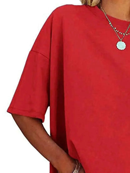Everyday Women's Oversized Crew Neck T-shirt with Short Sleeves