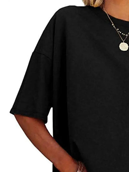 Everyday Women's Oversized Crew Neck T-shirt with Short Sleeves