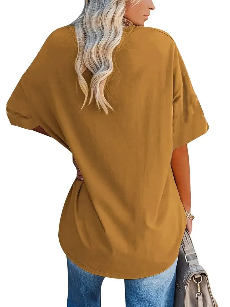 Everyday Women's Oversized Crew Neck T-shirt with Short Sleeves