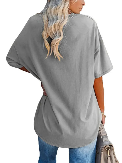 Everyday Women's Oversized Crew Neck T-shirt with Short Sleeves