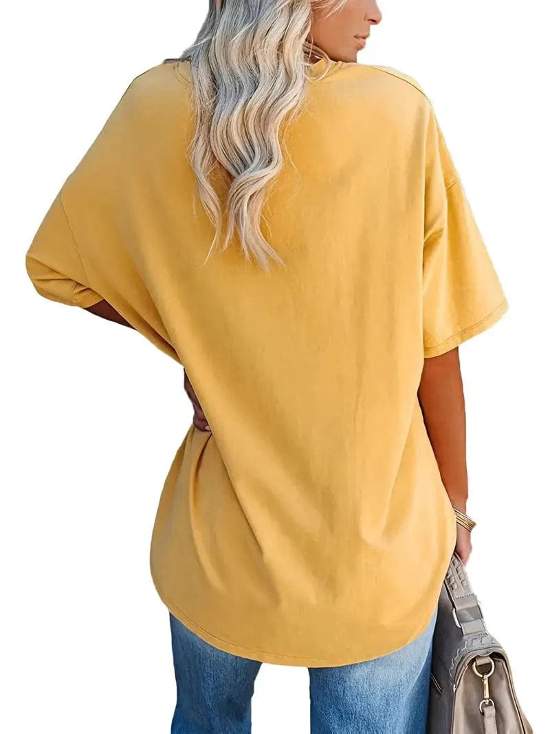 Everyday Women's Oversized Crew Neck T-shirt with Short Sleeves