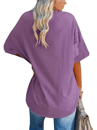 Everyday Women's Oversized Crew Neck T-shirt with Short Sleeves