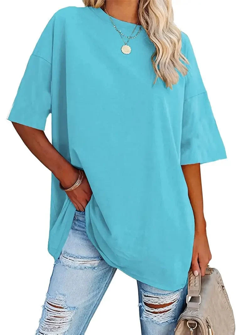 Everyday Women's Oversized Crew Neck T-shirt with Short Sleeves