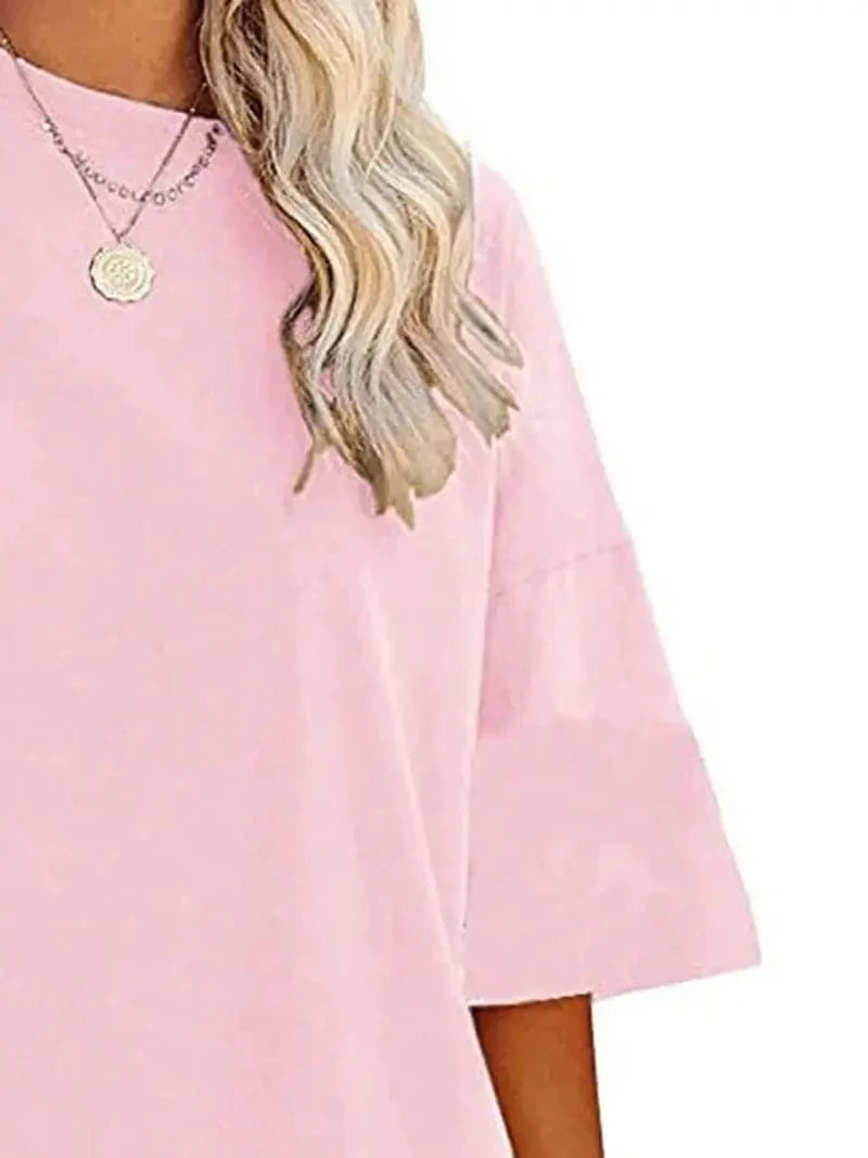 Everyday Women's Oversized Crew Neck T-shirt with Short Sleeves