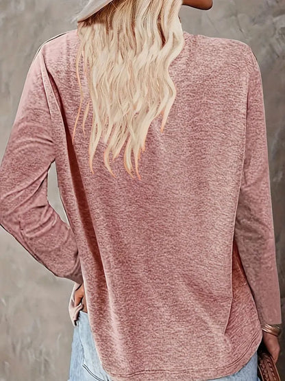 Everyday Women's Solid T-Shirt with Long Sleeves