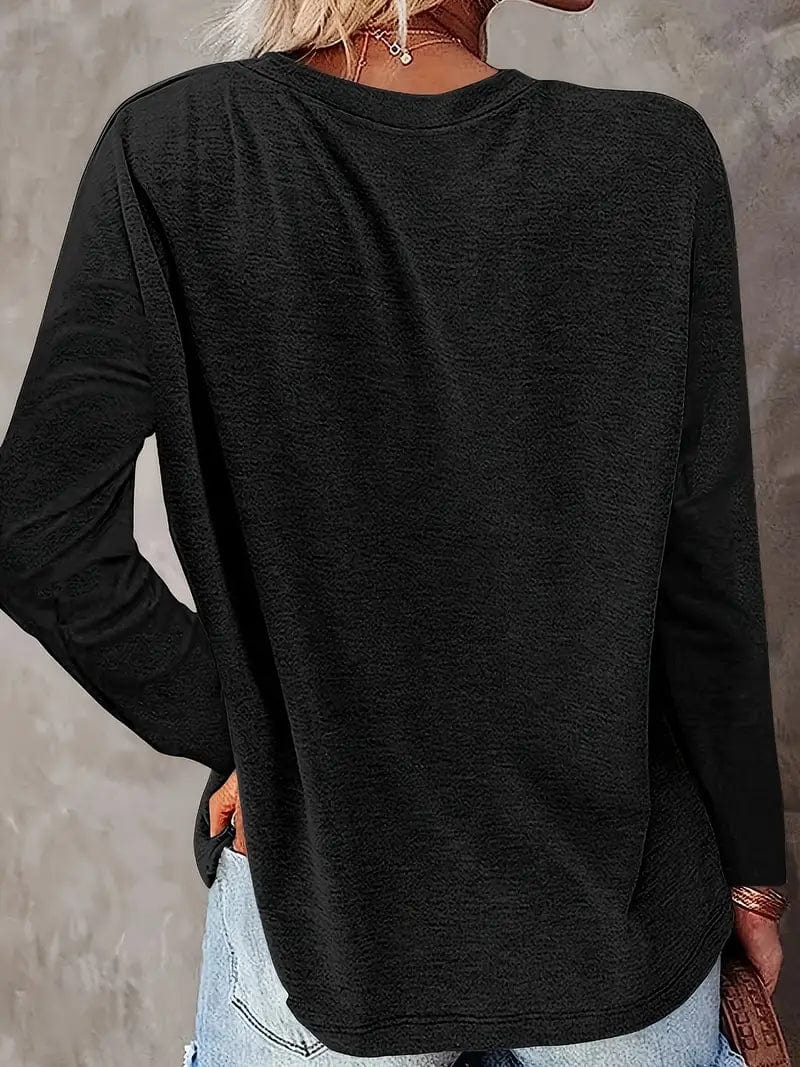 Everyday Women's Solid T-Shirt with Long Sleeves