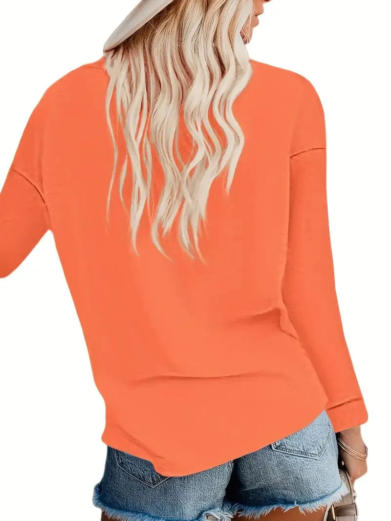 Everyday Women's Solid T-Shirt with Long Sleeves