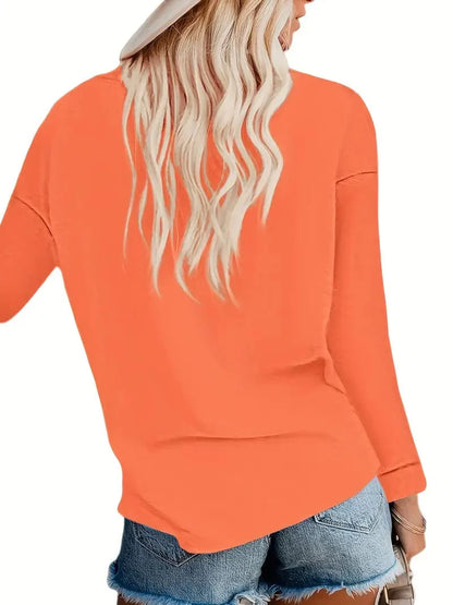 Everyday Women's Solid T-Shirt with Long Sleeves