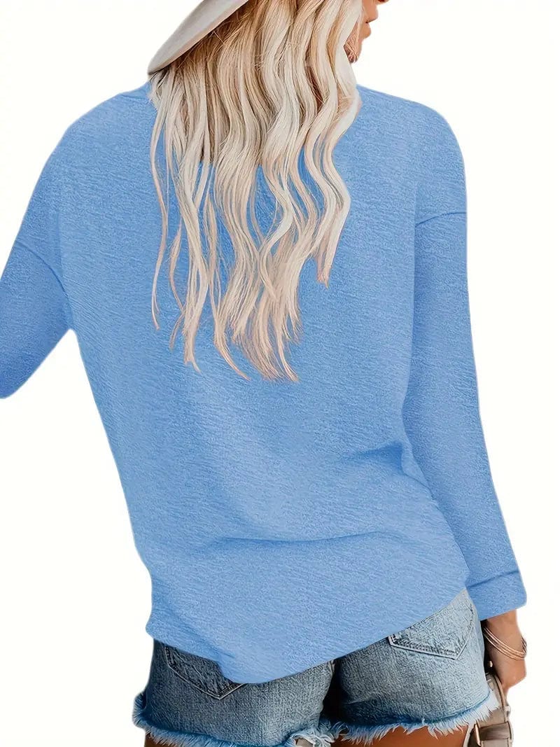 Everyday Women's Solid T-Shirt with Long Sleeves