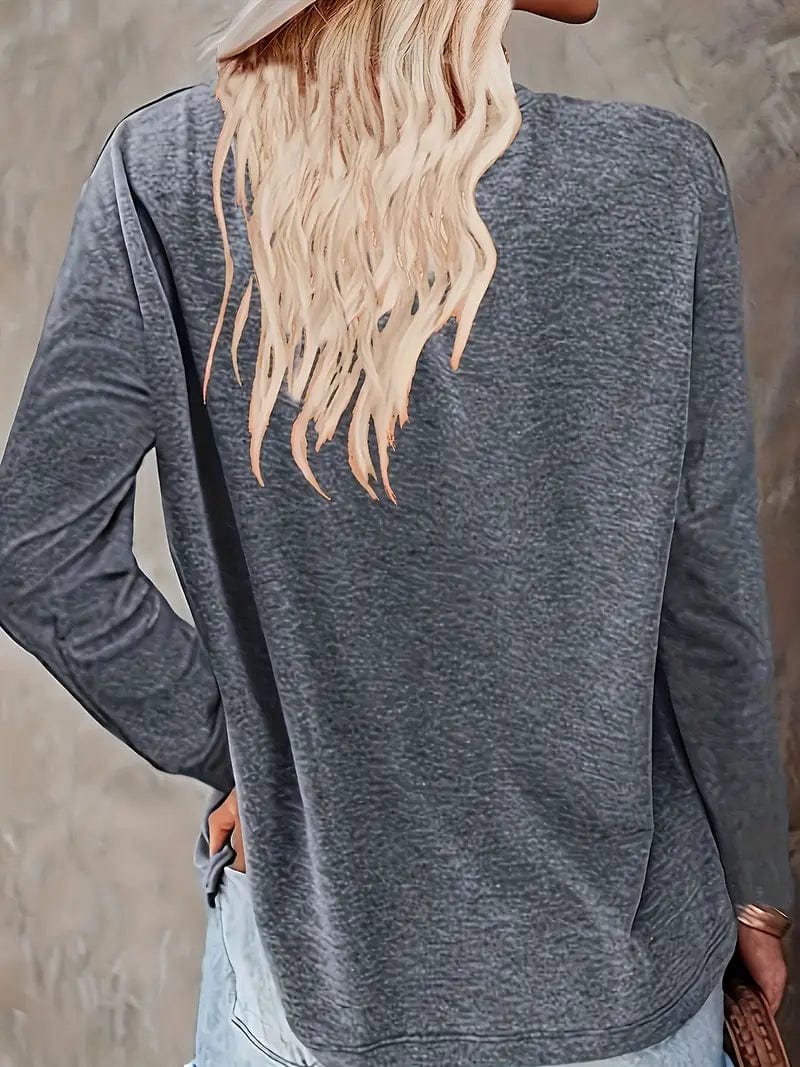 Everyday Women's Solid T-Shirt with Long Sleeves
