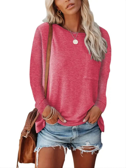 Everyday Women's Solid T-Shirt with Long Sleeves