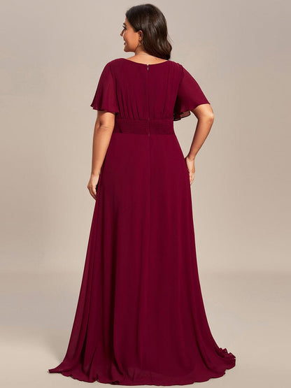 Exquisite Chiffon Pleated A-Line Bridesmaid Dress with Round Neckline