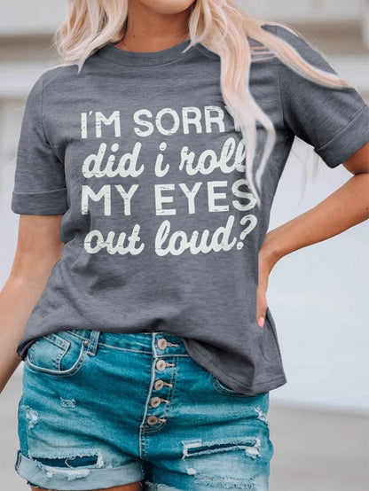 Eye-Catching Gray Graphic Tee with Witty Text