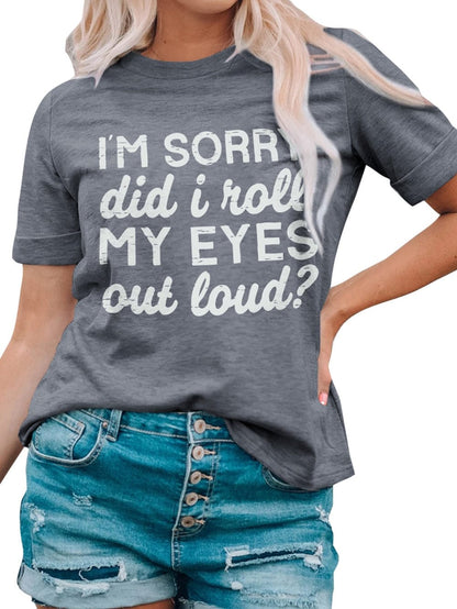 Eye-Catching Gray Graphic Tee with Witty Text