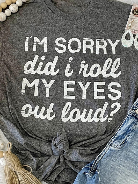 Eye-Catching Gray Graphic Tee with Witty Text