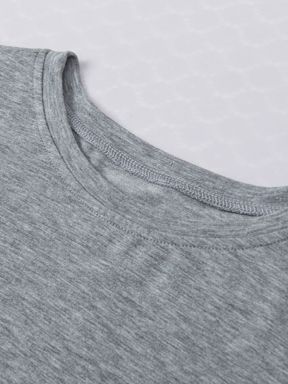 Grey Tiered Ruffle Sleeve Crew Neck Shift Top