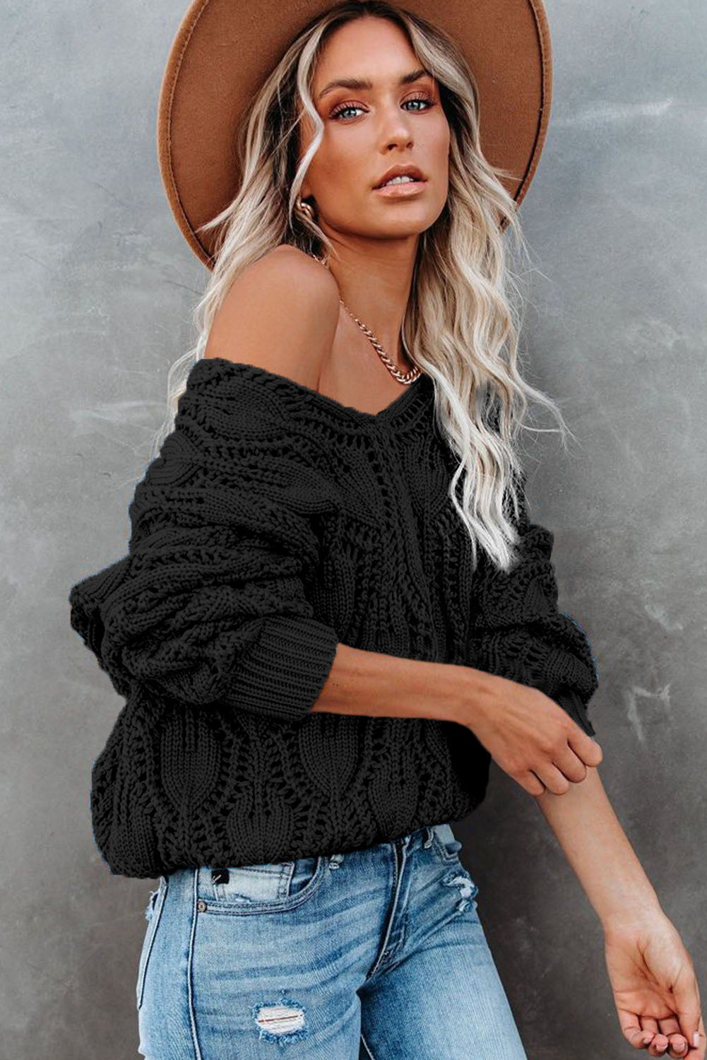 hollow out sweater