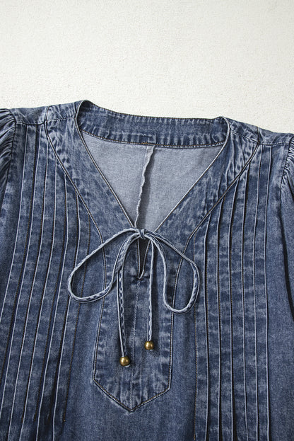 3/4 sleeve denim dress
