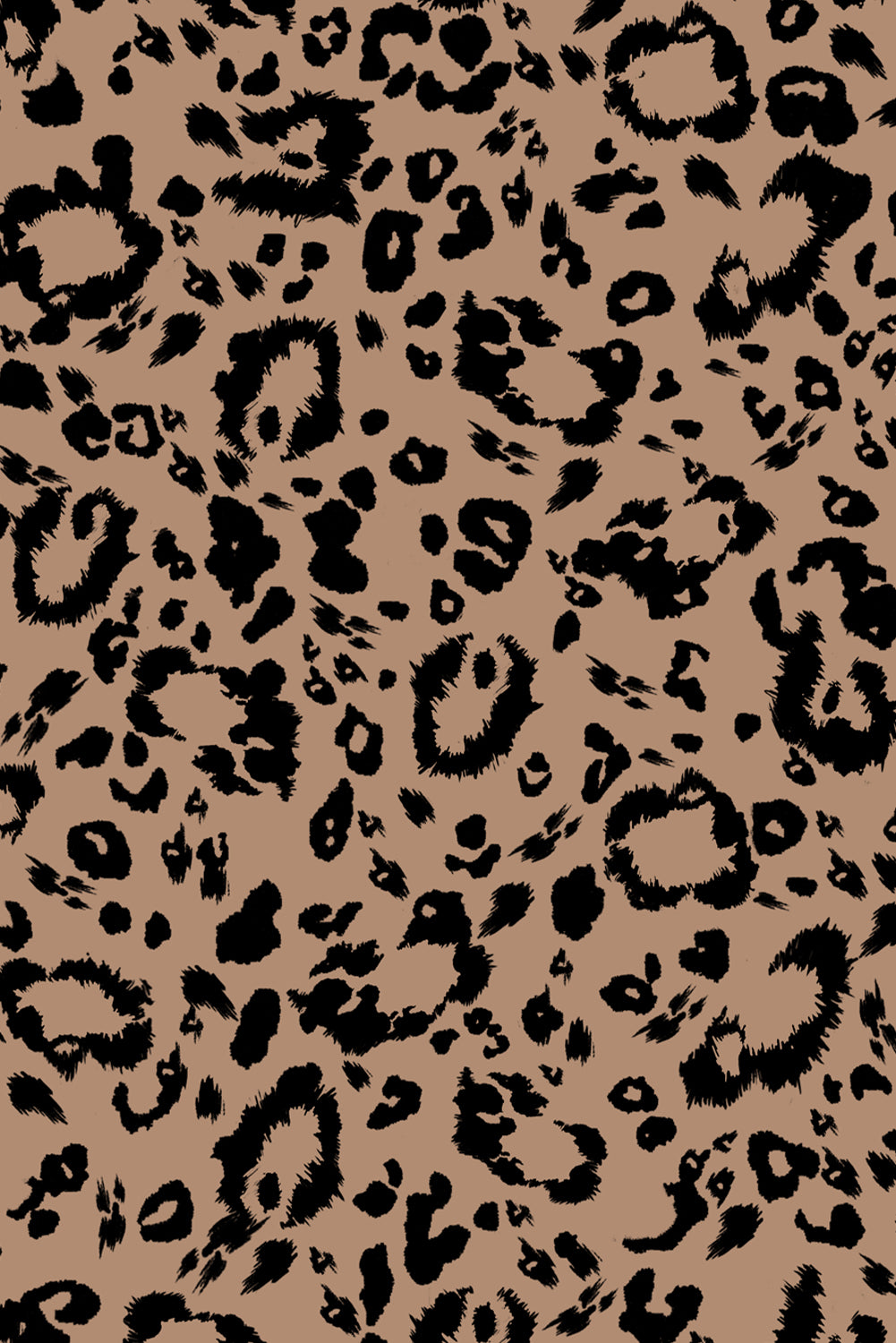 Red Sandalwood Color Block Leopard Patchwork Long Sleeve Loose Top