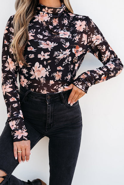 mesh long sleeve top