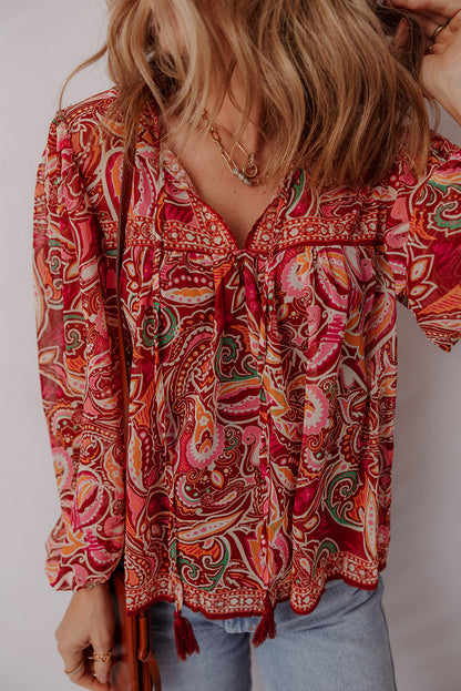 paisley print blouse
