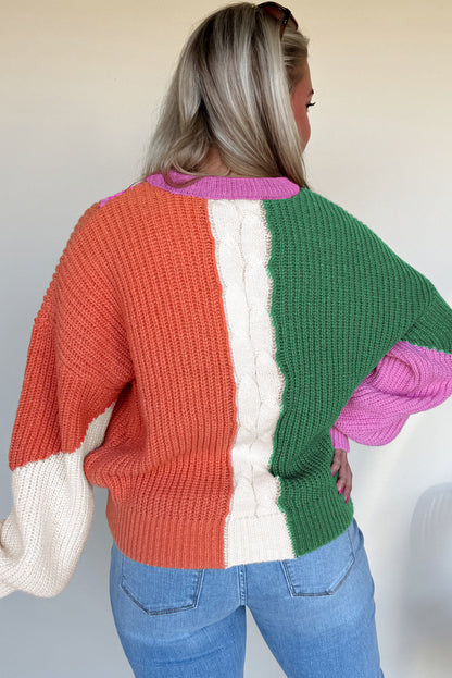 color block sweater