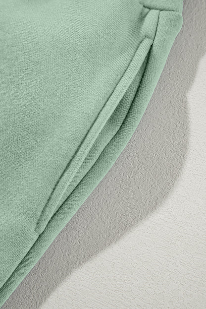 Clearly Aqua Drop Shoulder Zip Up Jacket Drawstring Pants Active 2pcs Set