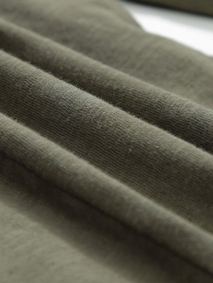 Green Classic Round Neck Long Sleeve Sweatshirt