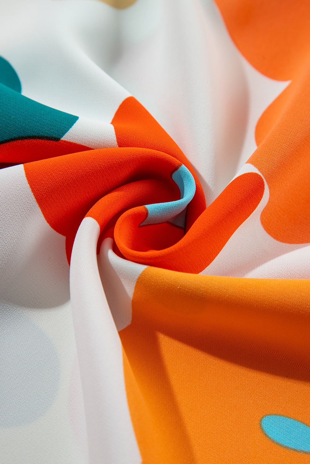 Smocked Floral Print Plus Size White Jumpsuit with Wide Leg