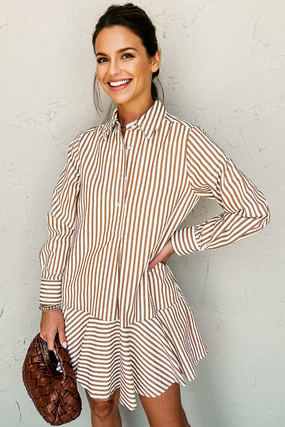 striped shirt dress