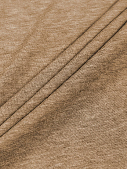 Elegant Light Beige Lace Detail Round Neck Top with Plicate Sleeves