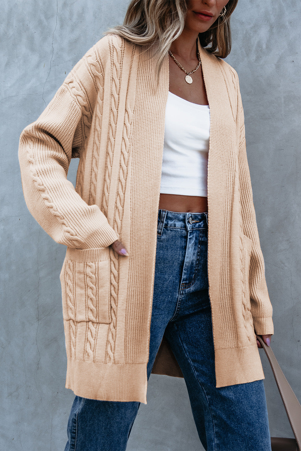 oversized chunky knit cardigan