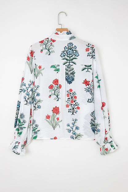 white floral shirt