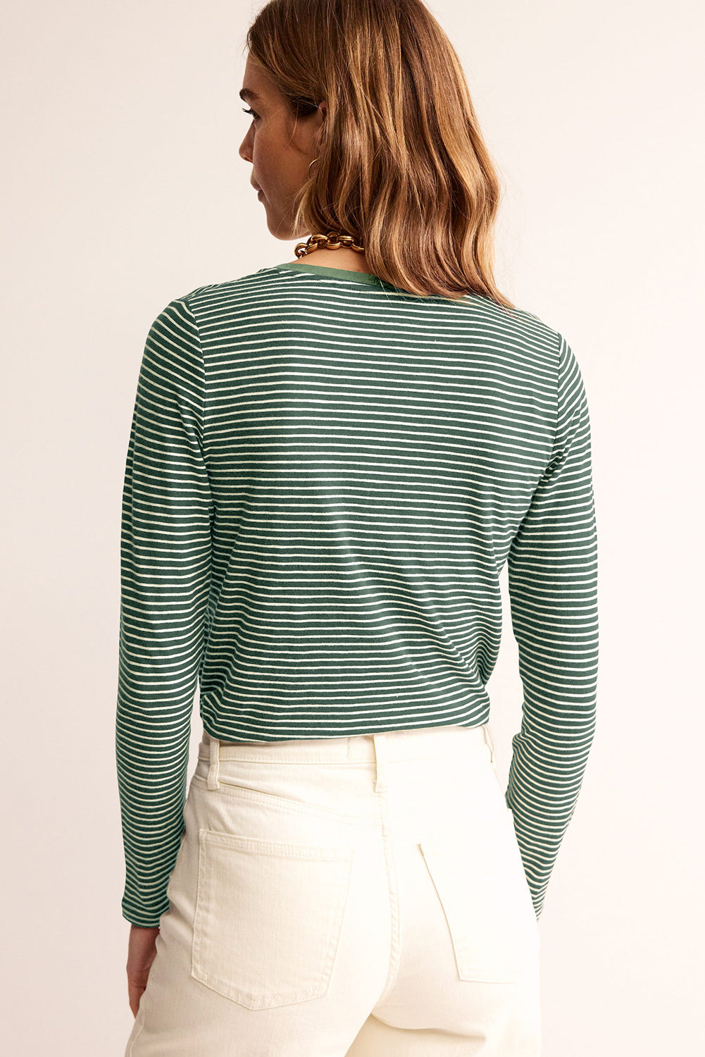 striped long sleeve top
