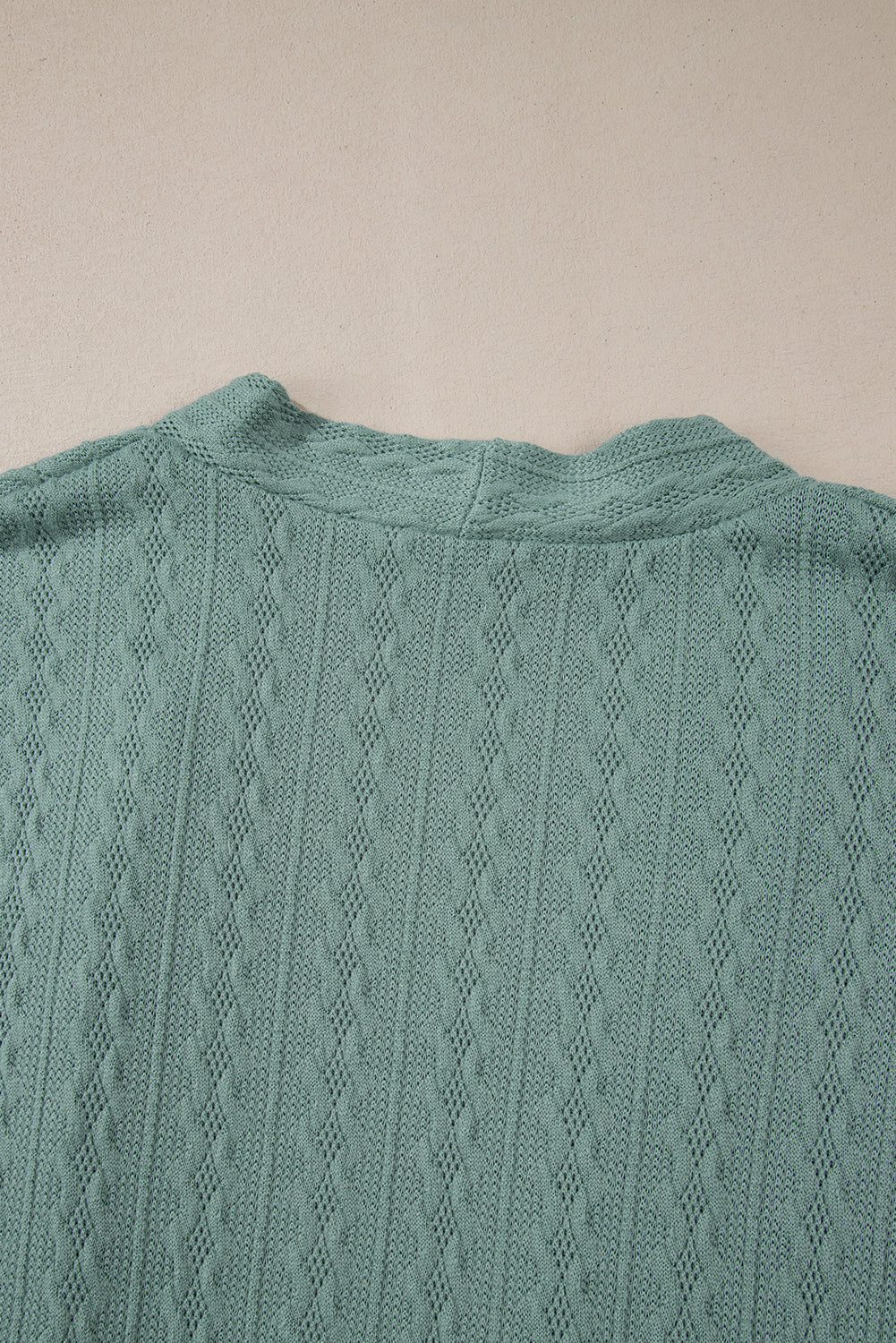 Canton Textured Knit Side Pockets Open Front Cardigan