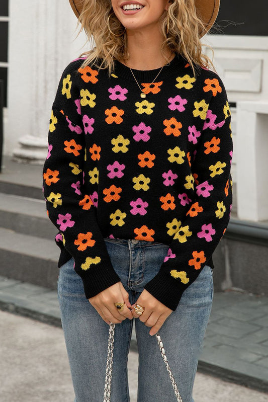 womens flower sweater