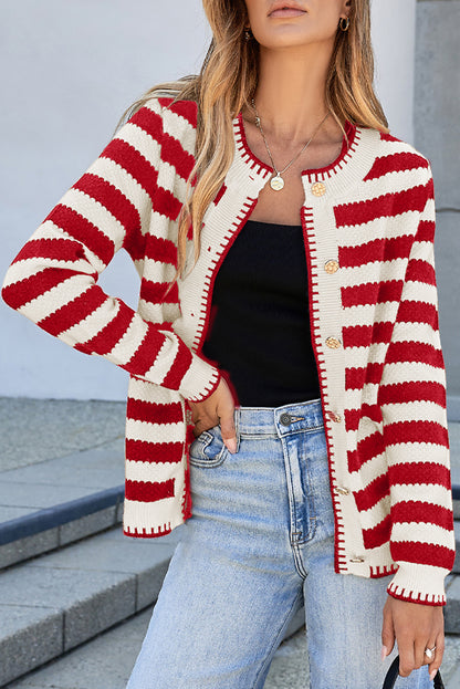 striped cardigan womens