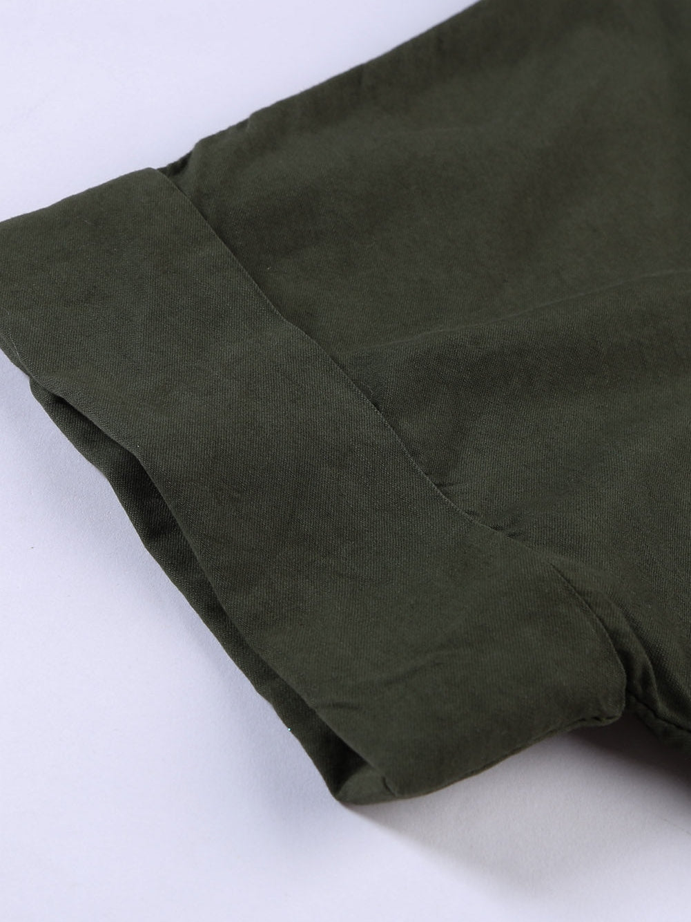 Green Casual Denim Shirt with Boyfriend Style