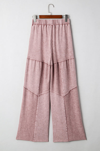 wide leg patchwork pants