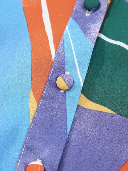 Multicolor Flora Print Plus Size Shirt