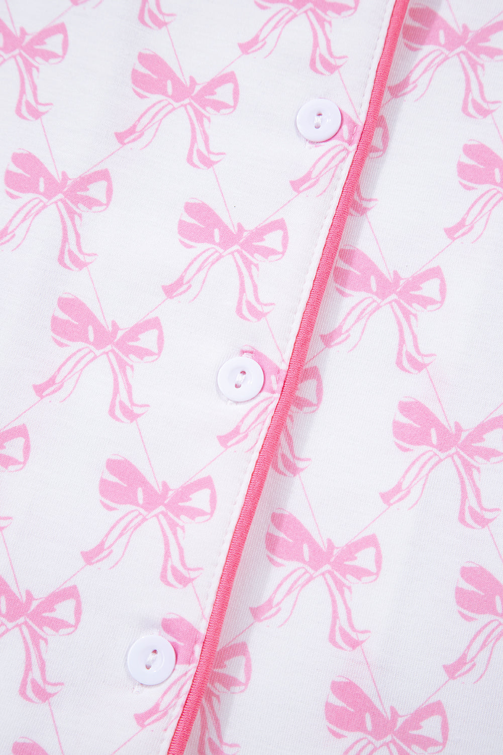 bow print pajama set