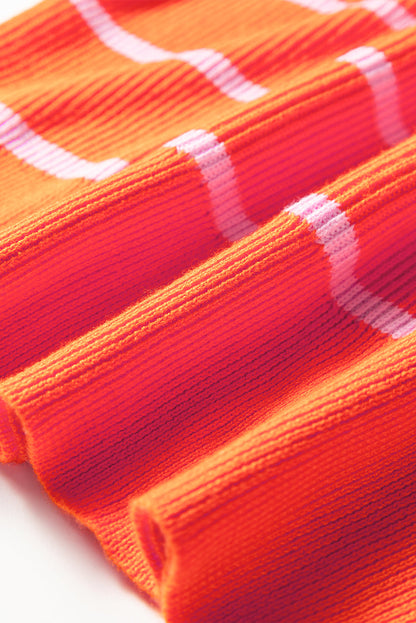 orange stripe sweater