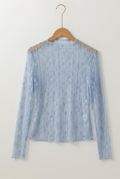 sheer floral top